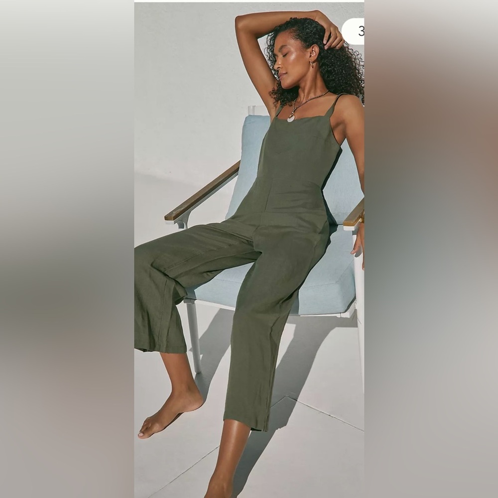NWT Anthropologie size XS green jumpsuit
